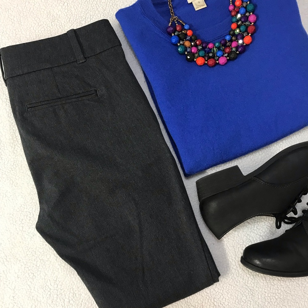 LOFT Charcoal Gray Modern Skinny Ankle Pant